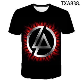 เสื้อยืดแขนสั้นLinkin Park เสื้อยืดลําลอง แขนสั้น พิมพ์ลาย 3D แฟชั่นฤดูร้อน สําหรับผู้ชาย ผู้หญิงS-5XL