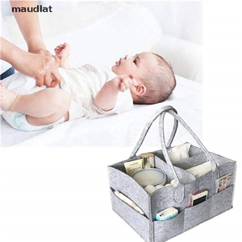 Maud Baby Diaper Wipes Bag Caddy Infant Nappy Organizer Basket Nursery Storage Durabl EN