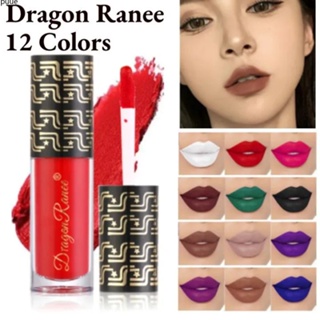 Dragon RANEE มินิแมทลิป MINI MATTE LIP ลิปสติกเคลือบสีม่วงสีน้ำเงินสีดำ,ลิปสติกแบบไม่ติดถ้วยกันน้ำลิปสติกช่วยให้ฟันขาวธรรมชาติติดทนนานไม่แห้งลิปบาล์ม Puueqg