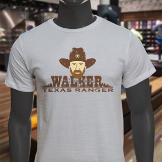 เสื้อยืด พิมพ์ลายการ์ตูน Chuck Norris Texas Ranger สีขาว สําหรับผู้ชาย