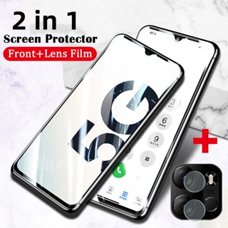 2 in 1 ฟิล์มกันรอยหน้าจอ แบบเต็มจอ สําหรับ Tecno Spark 10 pro Spark Go 2023 Pova Neo 2 Pova Neo 5G Pova 4 Pro 3 2 Pova 5G Pop 5 Lte 6 Pro Pouvior 4 Pro Spark 8c Spark 6 Go 7pro Camon 18p 19 ฟิล์มกันรอยเลนส์กล้อง สําหรับ Pro