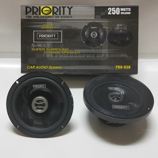 ชุดลำโพง PRIORITY PRO-65KN ลำโพงแกนร่วมติดรถยนต์ ขนาด 6.5 นิ้ว 2 ทาง 250w 1 คู่