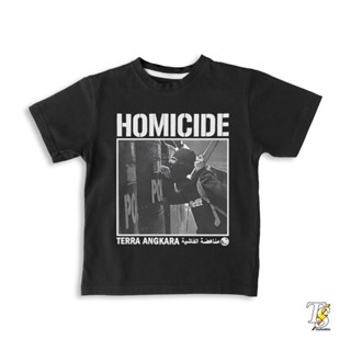 oversize T-shirt เสื้อยืด พิมพ์ลาย Homicide Premium Bootleg Music สําหรับเด็กผู้ชาย และเด็กผู้หญิง อายุ 1-10 ปี S-5XL