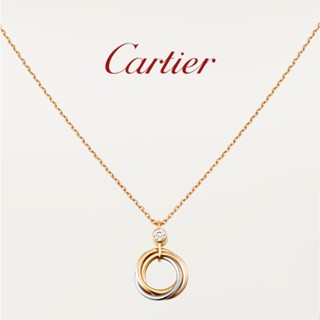 Cartler Trinity Series คอลเลกชัน 18K โรสโกลด์ สามสร้อยคอผู้หญิง สร้อยคอคู่รัก