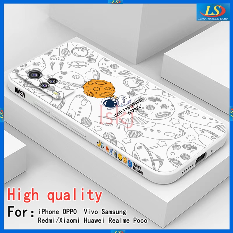 เคส Vivo Y31 Y22 Y21 Y21S Y21T Y30 Y50 Y15S Y01A Y02S Y20 Y20S G Y12S Y12A Y33S Y33T T1X Y17 Y35S Y16 Y02S Y02S Y02S Y15RC เคสโทรศัพท์นักบินอวกาศภาพประกอบ