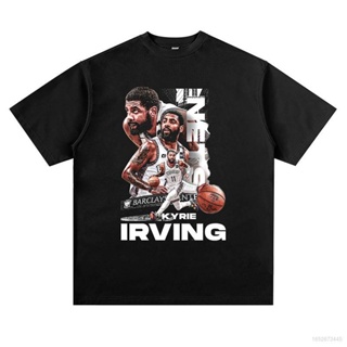 [S-5XL]Plus NBA Nets Kyrie Irving Fan T shirt Short Sleeve Sport Tops Round Neck Training wear Vintage Casual Tee