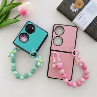 เคสกระเป๋าหนังแข็ง ลายดอกไม้ 3D กันกระแทก สําหรับ Huawei P50 P50 Pocket S