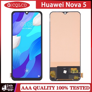 อะไหล่หน้าจอสัมผัสดิจิทัล LCD แบบเปลี่ยน สําหรับ Huawei Nova 5 Nova 5 PRO