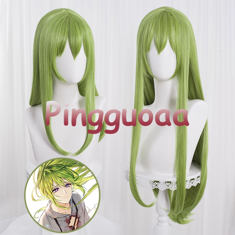 Manmei Fate/Grand Order Enkidu Wig Cosplay Code Geass C.C. Green 80cm Long Synthetic Hair Heat Resis