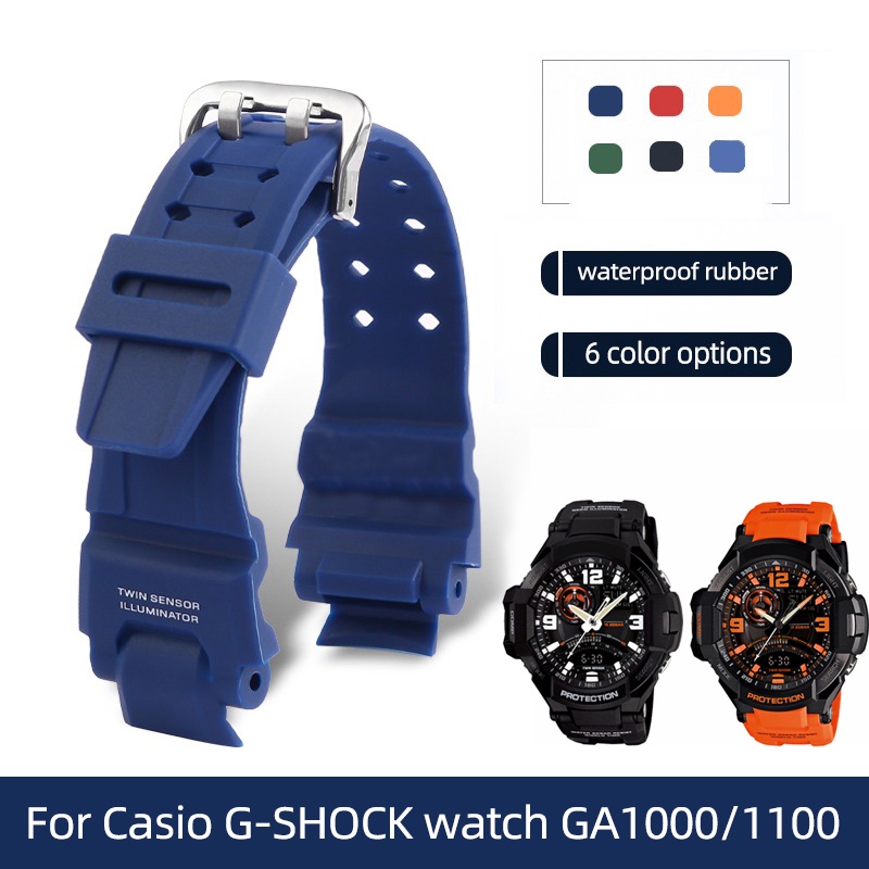 สายนาฬิกาข้อมือซิลิโคน สําหรับ Casio G-SHOCK watch GA-1000 1100 GW4000 G1400 GW-A1000