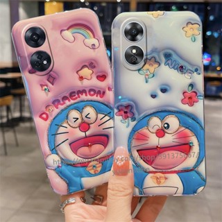 มาใหม่ เคสโทรศัพท์มือถือแบบนิ่ม ลายการ์ตูนโดราเอมอน 3D สําหรับ OPPO Reno8 T 5G 4G A17 A17k 2023 เคส Phone Case