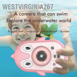 Westvirginia267 กล้อง Ips หน้าจอ 2.4 นิ้ว 3 เมตร กันน้ํา พร้อมฝาครอบซิลิโคน รองรับเกมฟิลเตอร์ สําหรับเด็ก