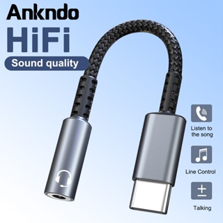 Ankndo อะแดปเตอร์แจ็คหูฟัง Usb Type C เป็น 3.5 มม. Usb C 3.5 สําหรับ i/Pad Samsung Xiaomi