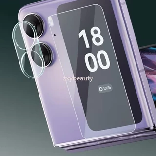 2in1 ฟิล์มกระจกนิรภัยกันรอยหน้าจอ เลนส์กล้อง 3D แบบใส สําหรับ Oppo Find N3 N2 FindN2 Flip N2Flip Filp CPH2437 FindN2Flip N3Flip PHT110