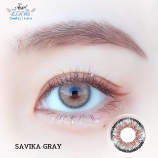 Angel Zone คอนแทคเลนส์ รุ่น 14.2 Savika Gray (รองรับค่าสายตาปกติและสายตาสั้น -0.50 ถึง -10.00)