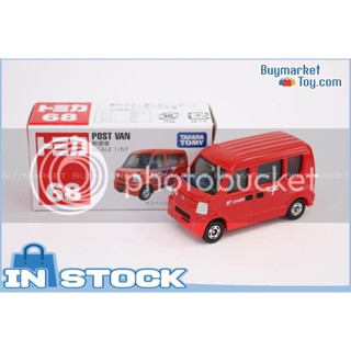 [ของแท้] Takara Tomy Tomica #68 Japan Red Post Mail Car Van Truck 1/57 Diecast Toy Car Car