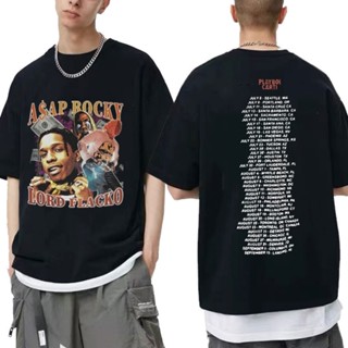 [S-5XL]เสื้อยืดแขนสั้น พิมพ์ลาย Rocky Lord Flacko Rap Playboi Carti สไตล์ฮิปฮอป แฟชั่นสตรีท สําหรับสเก็ตบอร์ด