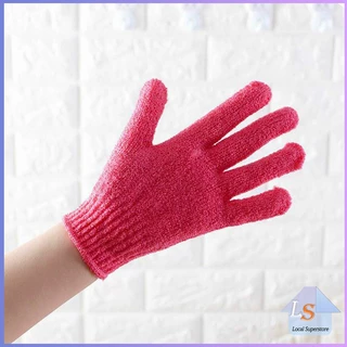 ถุงมืออาบน้ำ ขจัดเซลล์ผิวเก่า ถุงมือขัดผิวอาบน้ำ พร้อมส่ง Glove-style bath towel