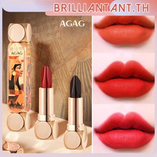 Agag Lip Matte Magic 6สี One Six สีลิปสติก Double Tube Matte ไม่ง่ายที่จะถอดเครื่องสำอางแต่งหน้า Bri