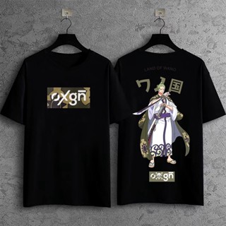 ☽◕เสื้ออนิเมะ - เสื้อยืด One Piece Roronoa Zoro Graph