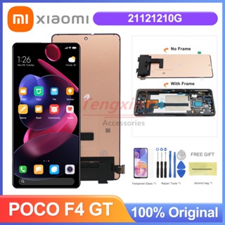 ของแท้ หน้าจอ 6.67 นิ้ว สําหรับ Xiaomi Poco F4 GT 21121210G หน้าจอสัมผัสดิจิทัล Lcd พร้อมกรอบ แบบเปลี่ยน สําหรับ Poco F4 GT