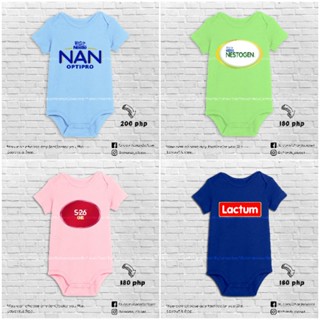 นมเด็ก พิมพ์ลาย กําหนดเองบน Baby Onesie (NAN Optipro, Nestogen, S26, Lactum) TOGI