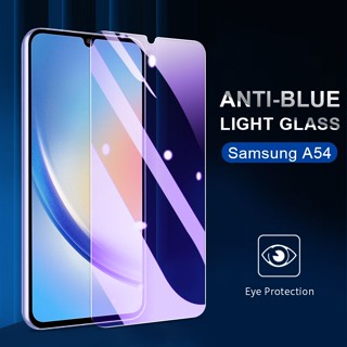 กระจกนิรภัยกันรอยหน้าจอ ป้องกันแสงสีฟ้า สําหรับ Samsung A14 A13 A23 A33 A34 A54 A53 A73 A72 A52 A52S 5G