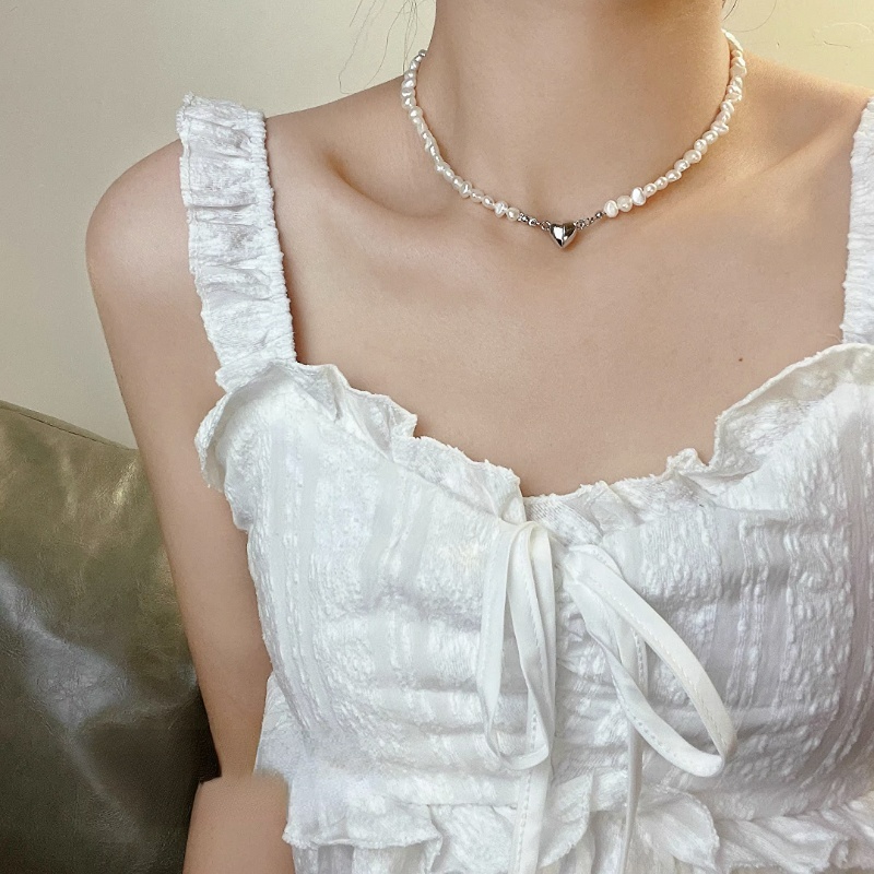 Man-made Pearl Necklace Women's Summer Clavicle Chain Accessories for Lovely Girls