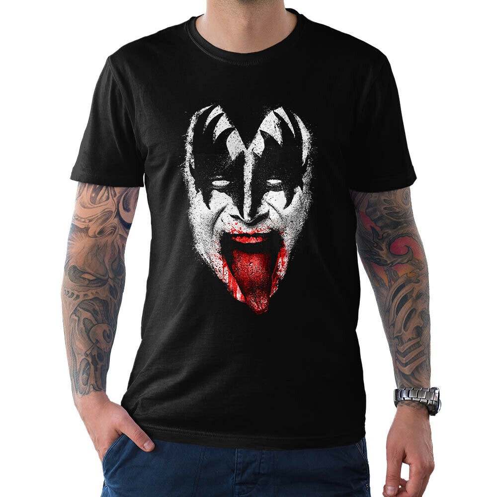 [S-5XL]เสื้อยืด พิมพ์ลายกราฟฟิค Kiss Band Gene Simmons Unseix