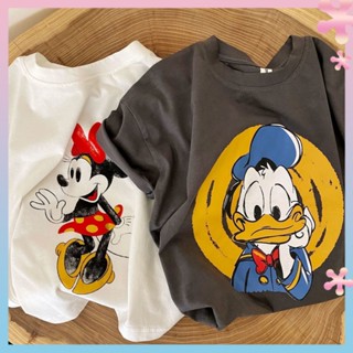 22 summer new cotton childrens clothing childrens short-sleeved T-shirt boys and girls Donald Duck cartoon printed Korean style top