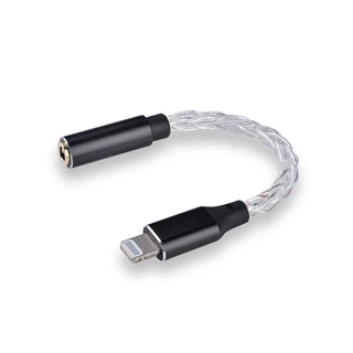 Jcally JM08L อะแดปเตอร์ขยายเสียงหูฟัง HiFi 3.5 มม. เป็น Light-ning C101 DAC 8 ขาตั้ง สาย MFI ชุบเงิน
