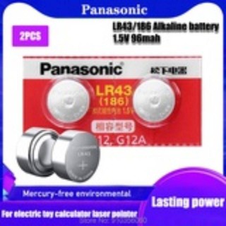 ถ่าน ถ่าน Panasonic LR43, 186, AG12  1.5V Alkaline Battery ของใหม่