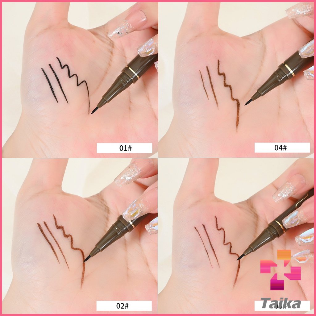 Taika ปากกาอายไลเนอร์  เนื้อลิขวิด กันน้ํา ติดทนนาน แห้งเร็ว 4 สี Eye Liner - รูปที่ 4