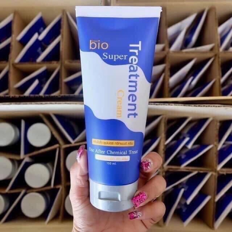 ไบโอทรีทเม้นแบบหลอด Bio treatment แบบหลอด ทรีทเม้นท์หลอดน้ำเงิน ไบโอน้ำเงิน ไบโอหมักผม bio super tre