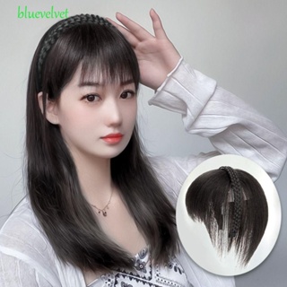 BLUEVELVET Braid Headband Bangs High quality Party Soft Synthetic Hair Accessories Hair Extension Invisible Natural Girls Heat Resistant Wig