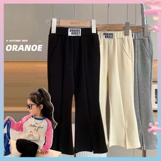 Girls pants spring clothes 2023 new childrens spring and autumn outer wear Korean style trumpet pants casual all-match trousers fashionable