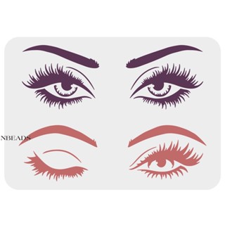 1pc  Eye Stencils for Painting 29.7x21cm Large Beautiful Eyes Stencils Two Pairs of Eyes and Eyebrows Reusable Women Eye Pattern Drawing Stencil DIY Art Decor for Wood Signs Canvas