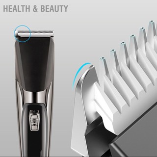 Health &amp; beauty 3 in 1 Clipper ผมไฟฟ้าใบมีดสแตนเลสหัวตัดล้างทำความสะอาดได้ชุดตัดแต่งทรงผมสำหรับผู้ชายสีเงิน