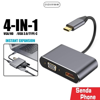 Adapter อะแดปเตอร์ 4in1 4K ตัวแปลง USB-C3.1 Type-C to HUB PD HD+VGA+USB3.0 /สายแปลง อะแดปเตอร์ L-NING TO HD/ModelP32