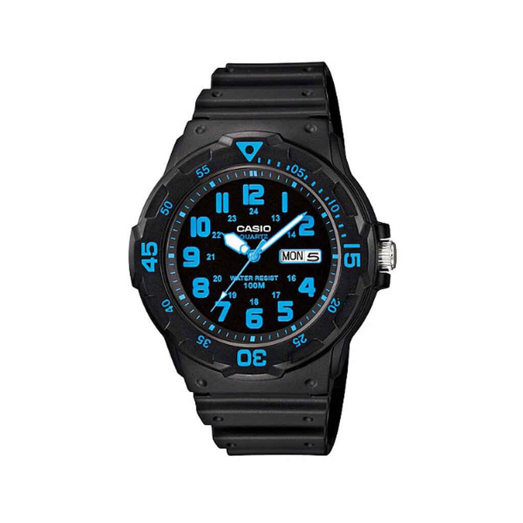 CASIO นาฬิกาคาสิโอ นาฬิกาข้อมือ นาฬิกากันน้ำ นาฬิกาของแท้ ประกันศูนย์ CMG 1 ปี รุ่น MRW-200H-2B นาฬิกาสีดำ