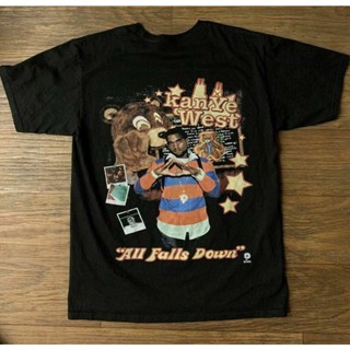 oversize T-shirt เสื้อยืด พิมพ์ลาย Kanye West College Dropout Bootleg Rap สไตล์ฮิปฮอป เรโทร สําหรับของขวัญ S-5XL