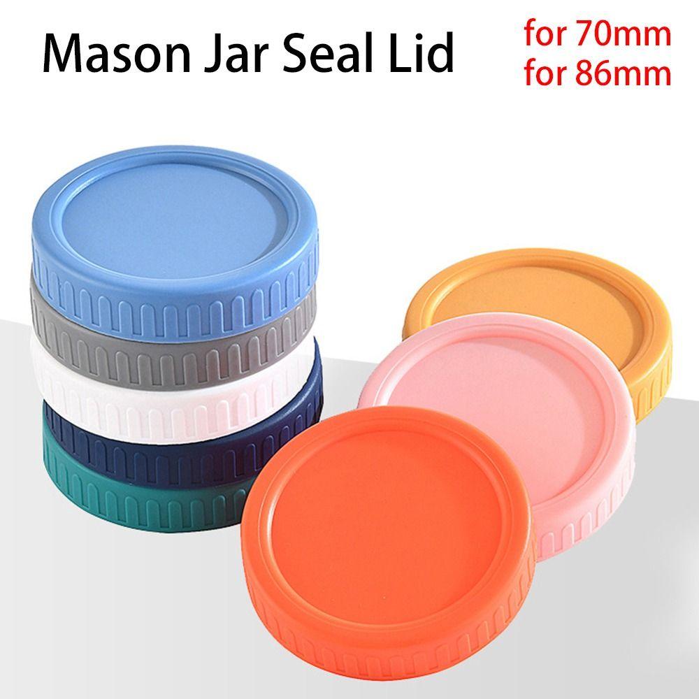 Uumir 6 ชิ้น Mason Jar ฝาปิดทนทานครัวเครื่องมือพลาสติกซีลฝาครอบขวด - รูปที่ 4