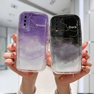 เคสโทรศัพท์มือถือแบบนิ่ม กันกระแทก ลายหินอ่อน สีม่วง สําหรับ VIVO Y22 Y22S Y35 Y02 Y30 Y12S Y12 Y20 Y15S Y15C Y91C Y21 2021 Y21A Y21T Y16 Y21S