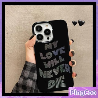 PingCoo - Candy Case For iPhone 14 13 12 11 Plus Pro Max XR TPU Soft Gloss Black Case Creative English Camera Protection Shockproof Back Cover