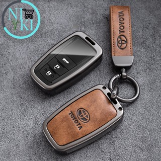 เคสกุญแจรีโมทรถยนต์ แบบหนัง ผสมสังกะสี สําหรับ Toyota Conquest Hilux Rogue &amp; Revo Innova Fortuner Camry Corolla Altis Cross Keyless Avensis Prado RAV4 CHR