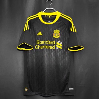 เสื้อกีฬาแขนสั้น ลายทีมชาติฟุตบอล Liverpool 2nd Away 2010 11 2nd Away สไตล์วินเทจ แห้งเร็ว AAA สําหรับผู้ชาย