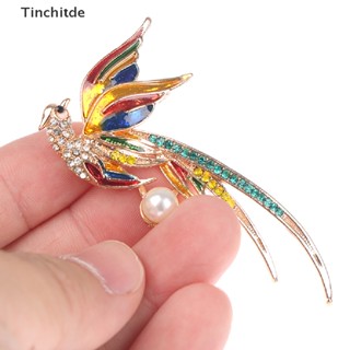 [Tinchitde] Crystal Phoenix Bird Brooches For Women Enamel Flying Beauty Bird Party Office Brooch Pin Gifts Phoenix Oil Dripping Brooch [Preferred]