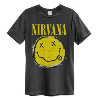 เสื้อยืดคอกลม แขนสั้น ผ้าฝ้าย 100% พิมพ์ลายวงร็อคอเมริกัน Nirvana Nirvana สําหรับผู้ชาย