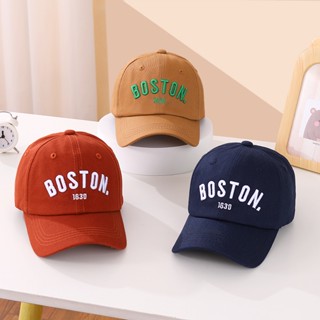 หมวกเบสบอล พิมพ์ลายตัวอักษร Boston สไตล์เกาหลี คลาสสิก เข้ากับทุกการแต่งกาย สําหรับเด็กผู้ชาย และเด็กผู้หญิง อายุ 3-10 ปี