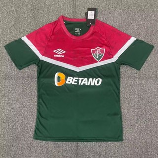 เสื้อกีฬาแขนสั้น ลายทีมชาติฟุตบอล Fluminense Home 23-24 ไซซ์ S-XXL ชุดเหย้า สําหรับผู้ชาย